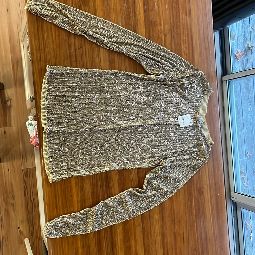 Cute! Anthropology sequined top.